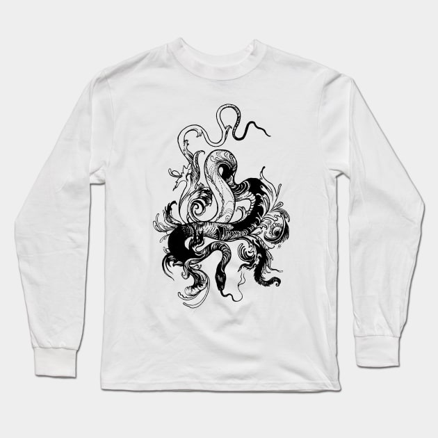 Snake Long Sleeve T-Shirt by rottenfantom